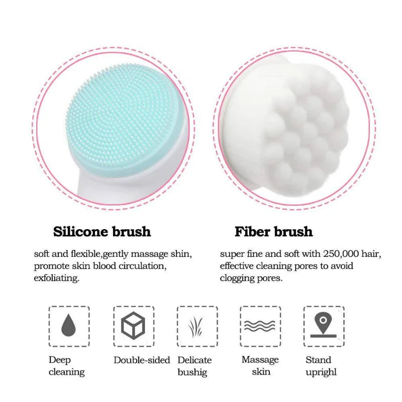3D Silicone Face Brush – Deep Clean, Gentle Glow