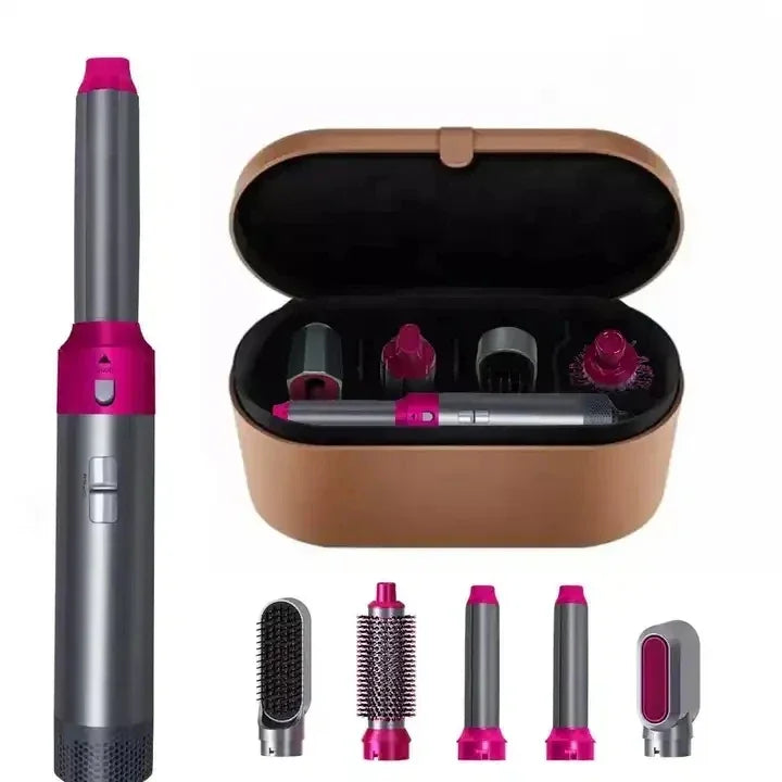 All in 1 Hair Styling Set – Hair Dryer, Straightener, Curling Iron & Hot Air Brush Combo