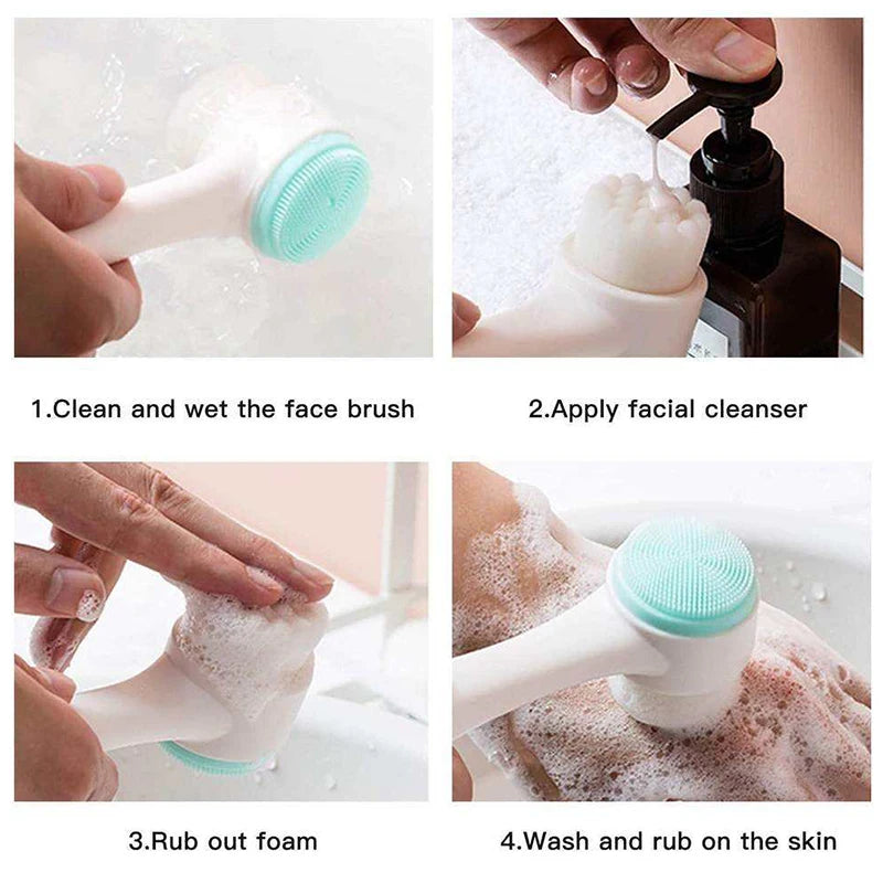 3D Silicone Face Brush – Deep Clean, Gentle Glow
