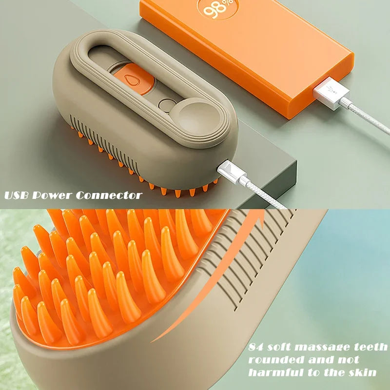 Pet Steam Brush – Clean, Groom & Relax