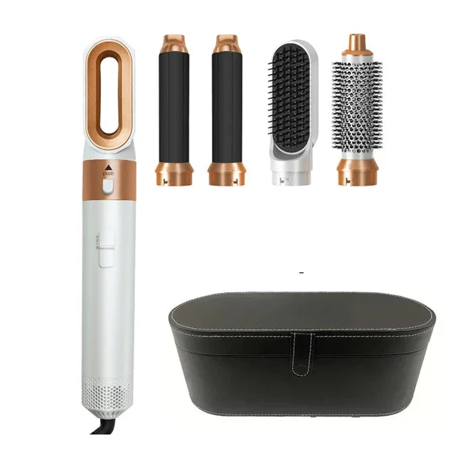 All in 1 Hair Styling Set – Hair Dryer, Straightener, Curling Iron & Hot Air Brush Combo