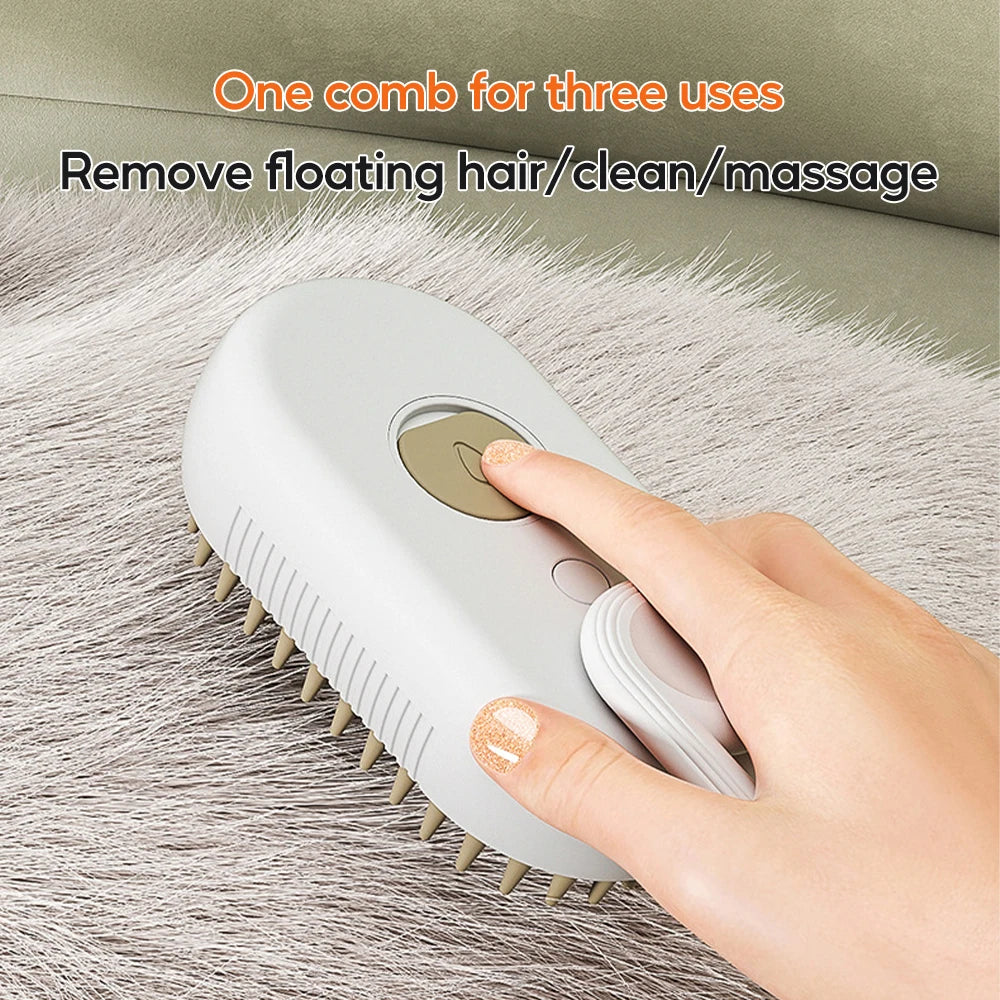 Pet Steam Brush – Clean, Groom & Relax