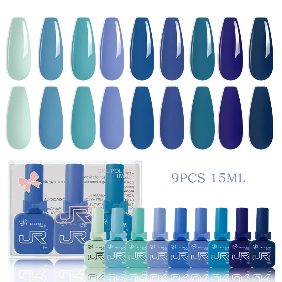 JR 9PCS Gel Nail Polish Set