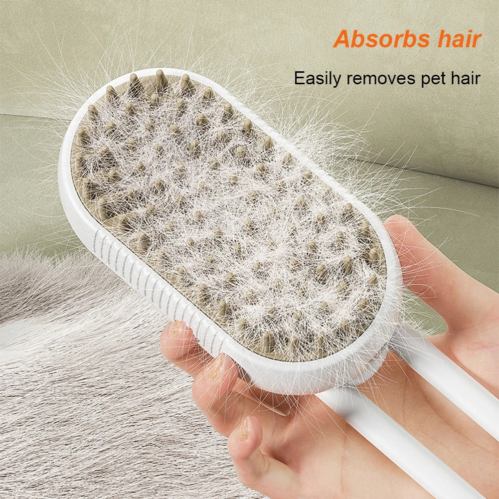 Pet Steam Brush – Clean, Groom & Relax