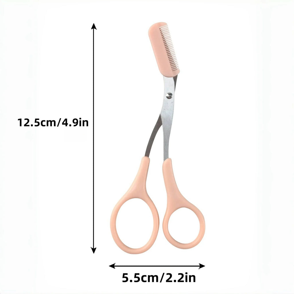 Eyebrow Scissors with Built-In Comb