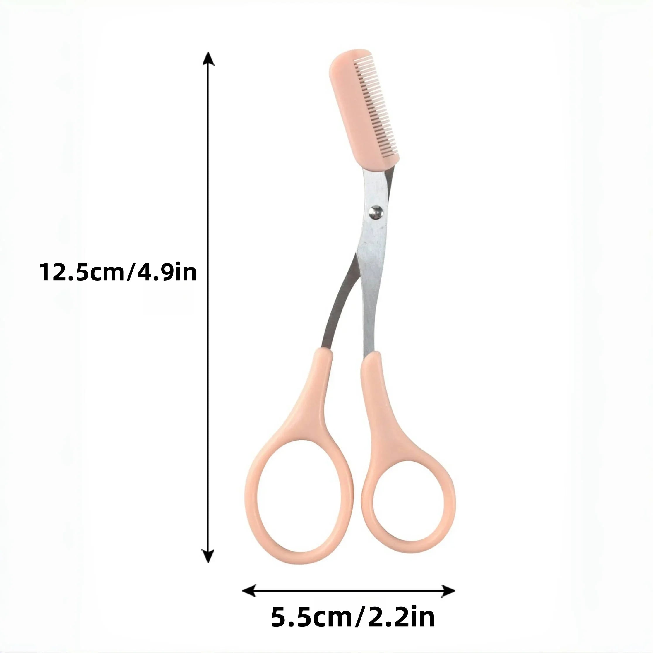 Eyebrow Scissors with Built-In Comb